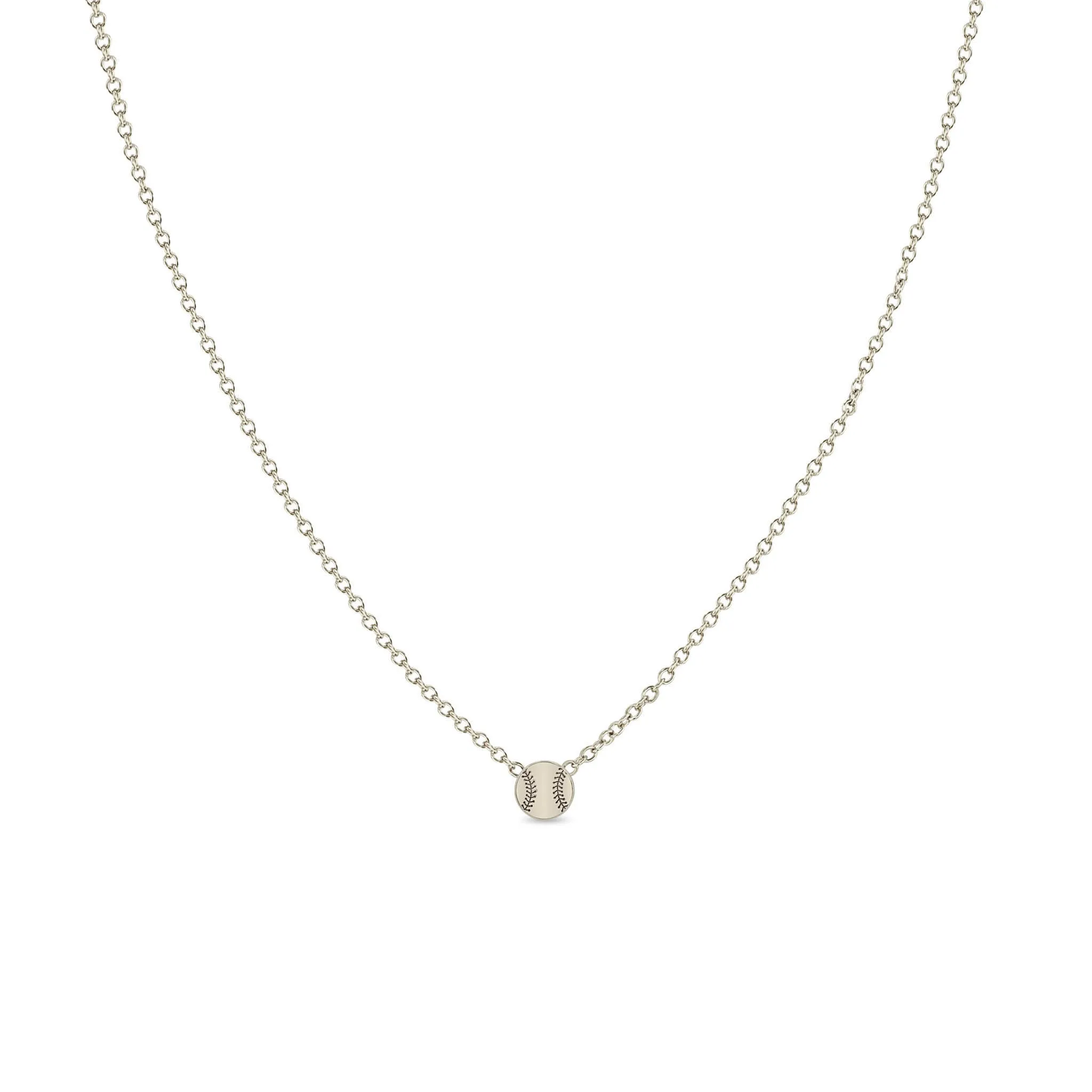 14k Itty Bitty Baseball Necklace