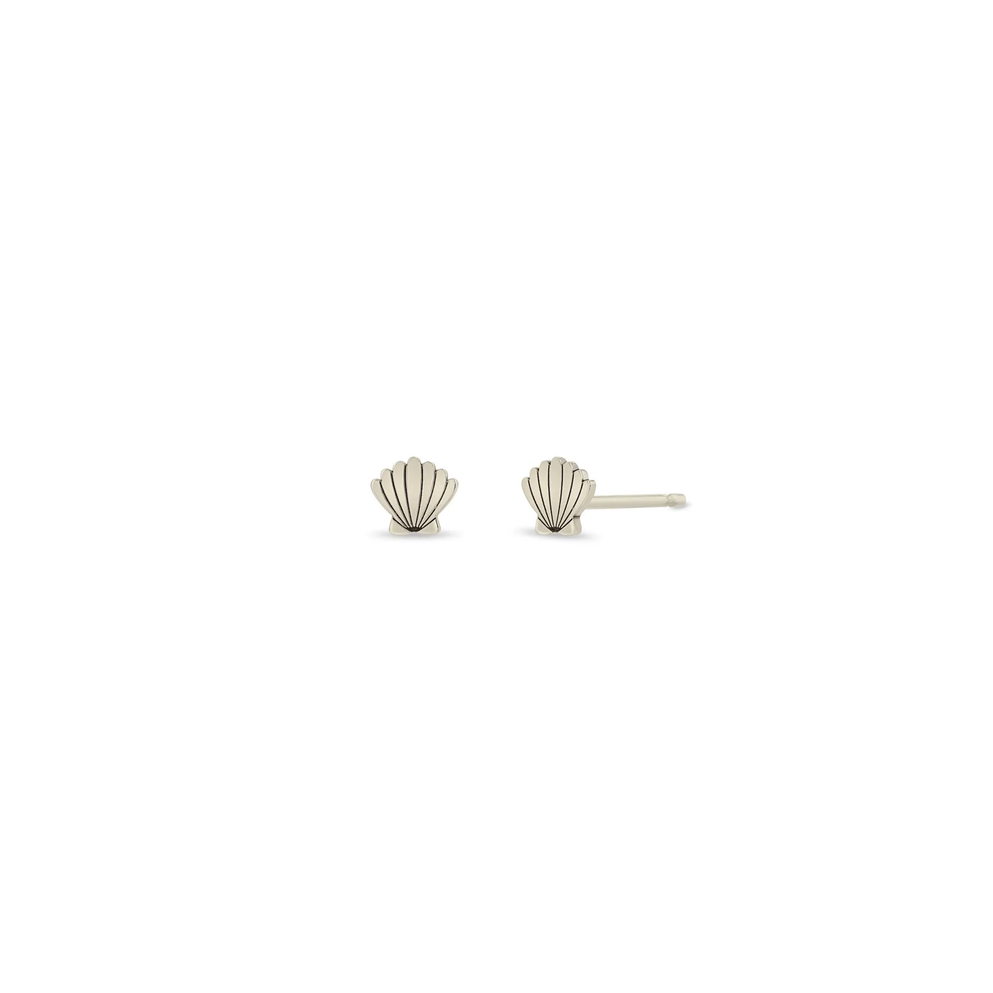 14k Itty Bitty Seashell Stud