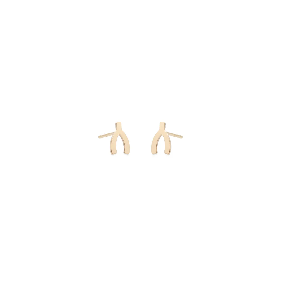 14k Midi Bitty Wishbone Stud