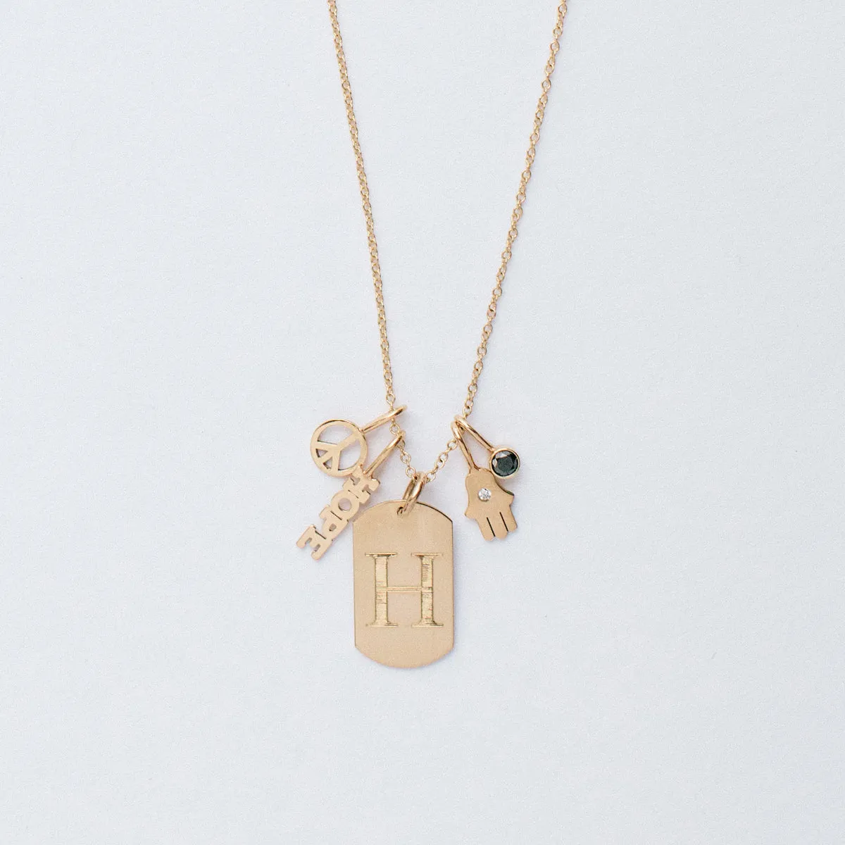 14k Single Itty Bitty HOPE Charm