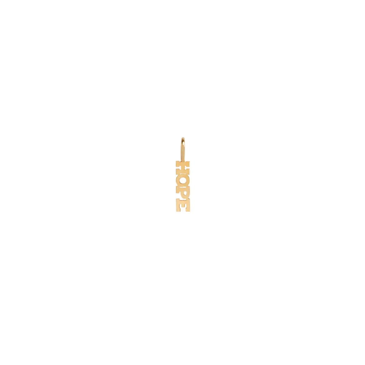 14k Single Itty Bitty HOPE Charm