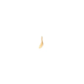 14k Single Midi Bitty Feather Charm