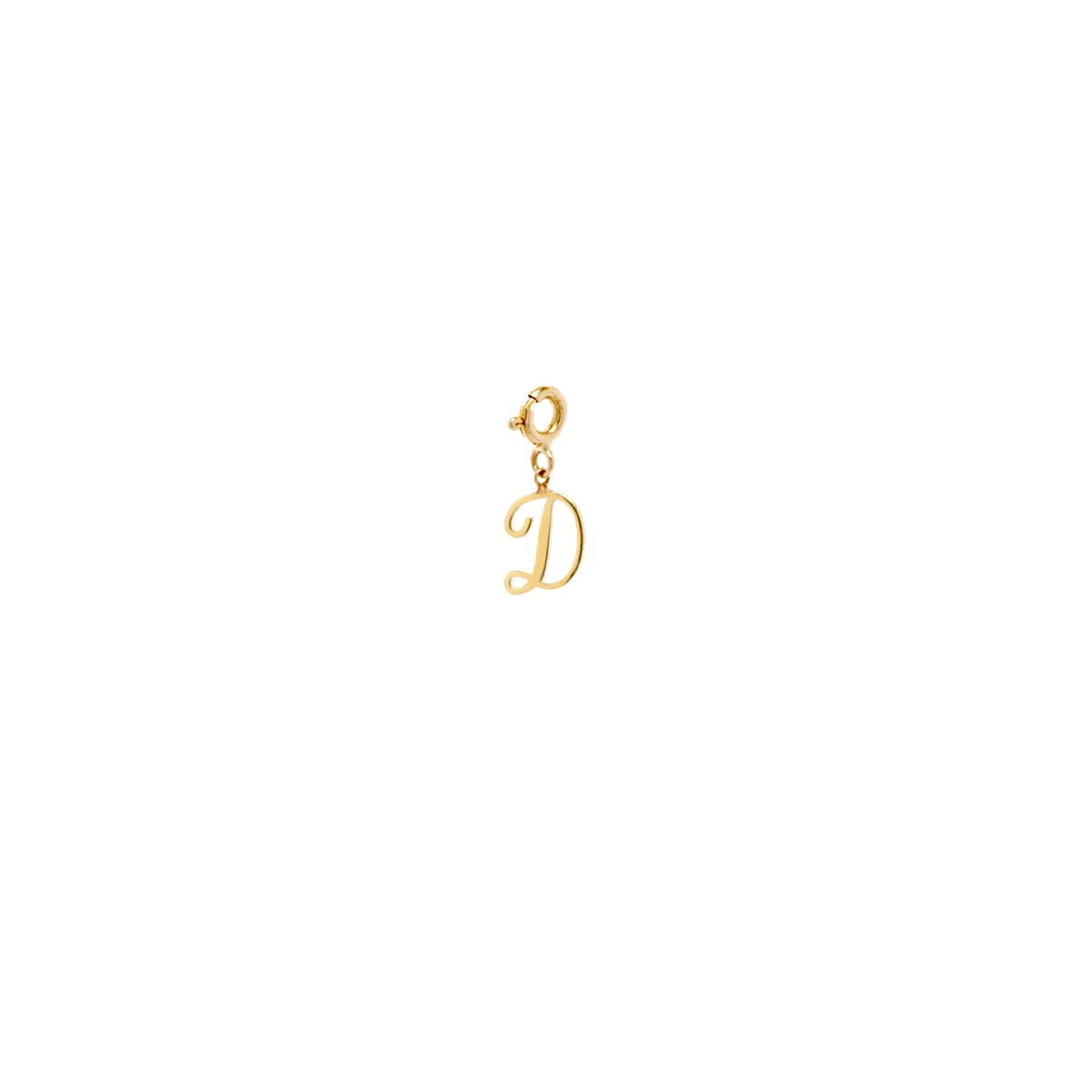 14k Single Script Letter Charm