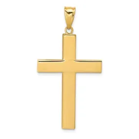 14K Y Gold Hollow Cross 33.6mm x 20.8mm