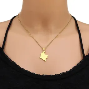 18k Gold Plated Colombia Map Necklace/Pendant