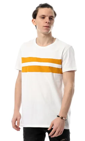 53178 Double Stripe Orange & White Tee