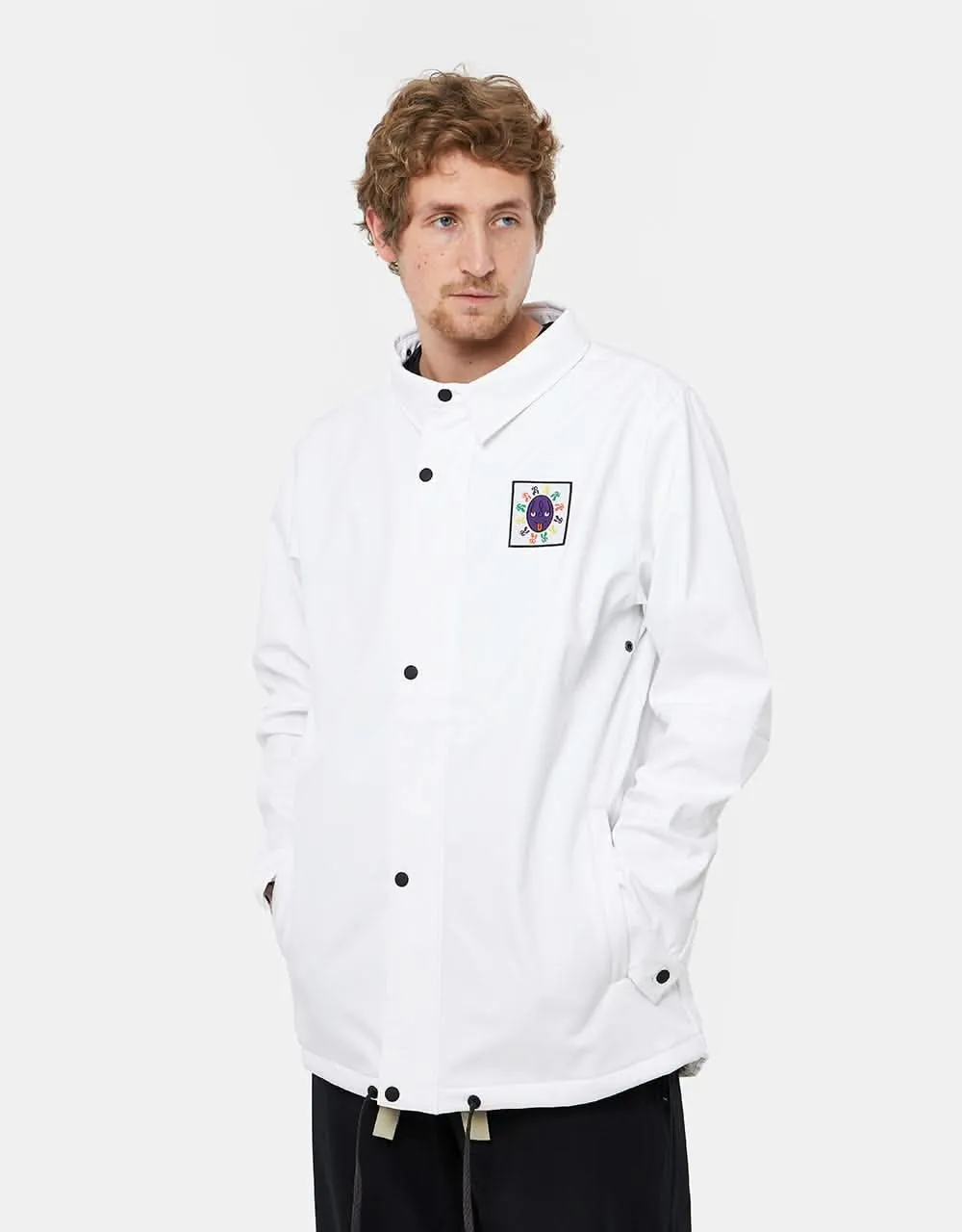 686 x Forest Bailey Waterproof Coaches Jacket - White