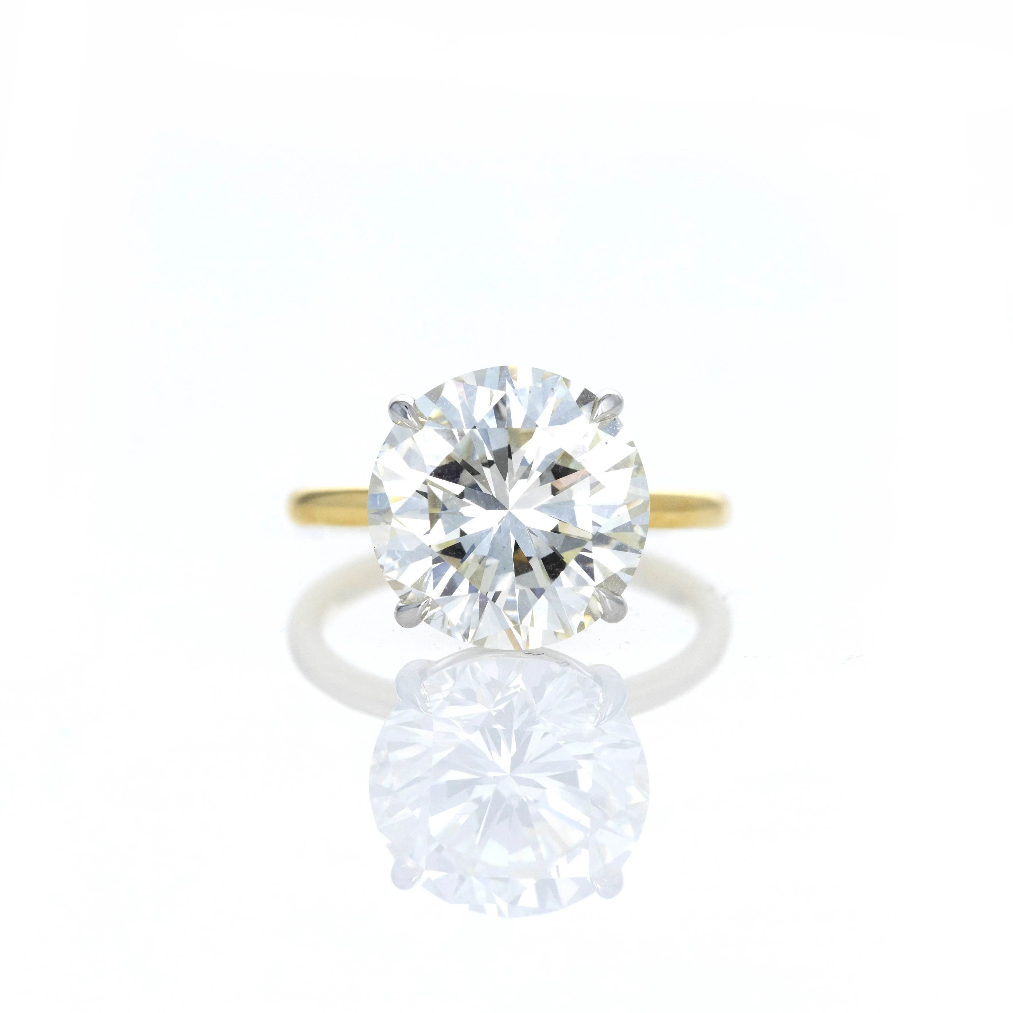 7.5 Carat Round Brilliant Diamond Solitaire Engagement Ring