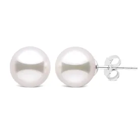 8.5-9.0 mm White Akoya AAA Pearl Stud Earrings