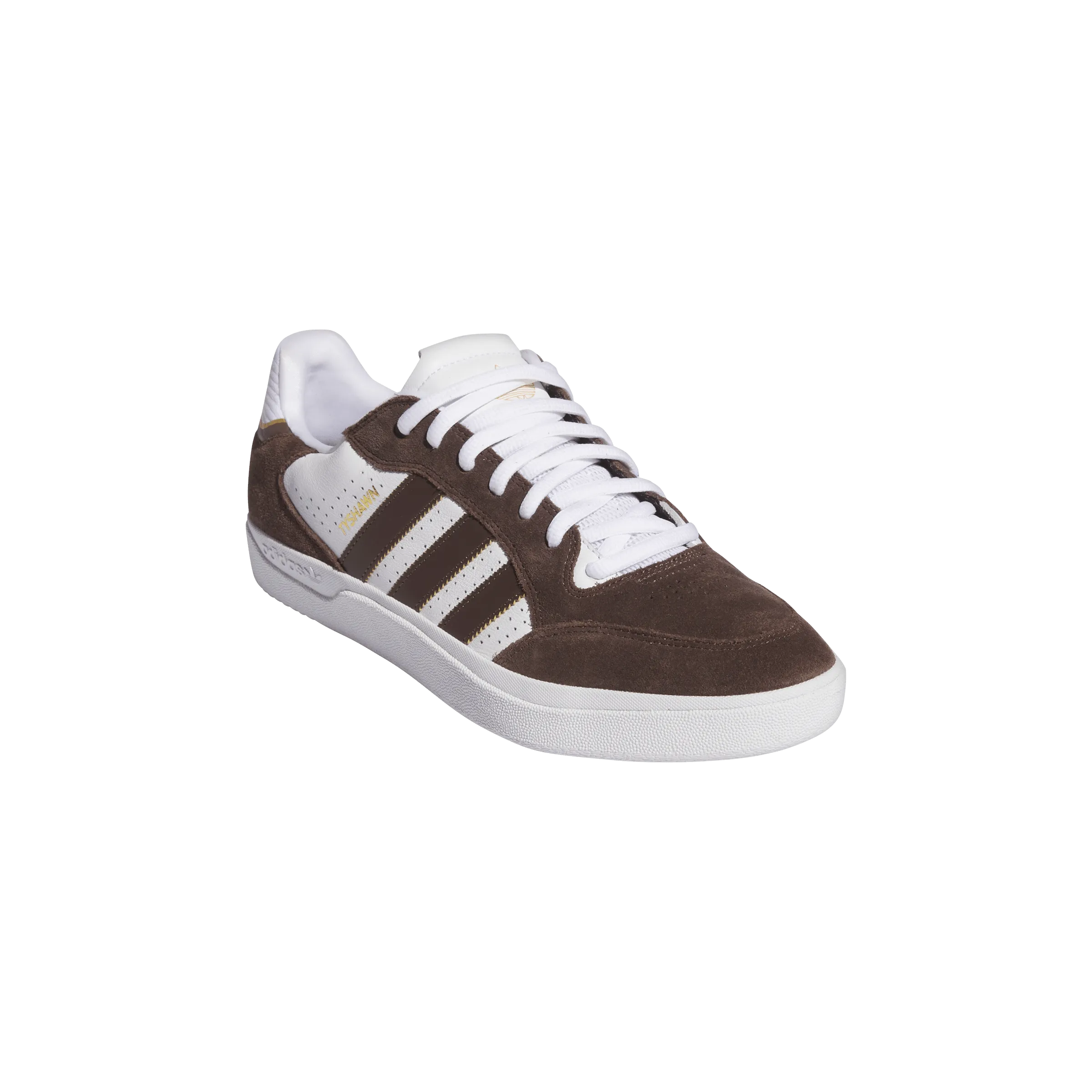 ADIDAS Tyshawn Low Shoes Brown/Cloud White/Gold Metallic