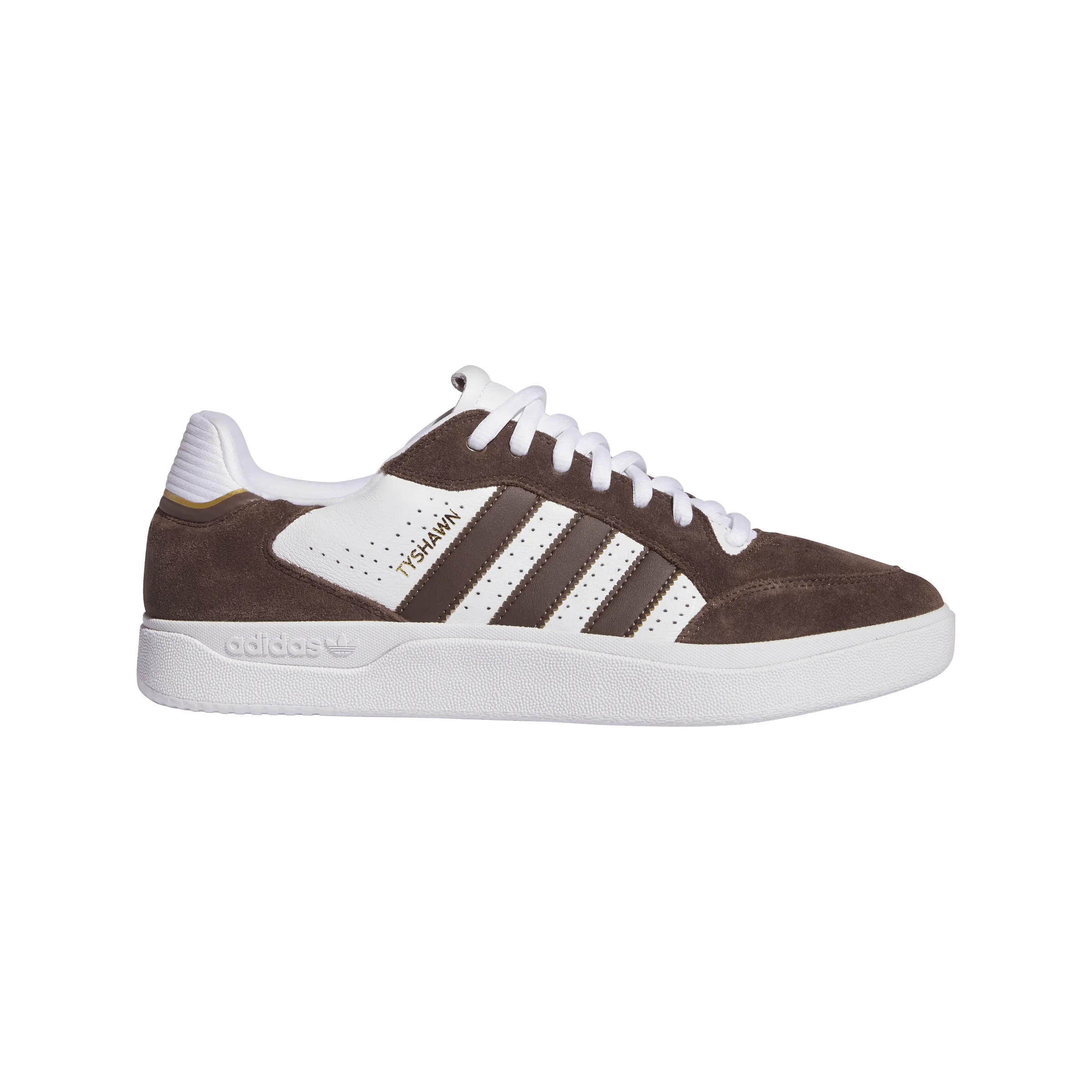 ADIDAS Tyshawn Low Shoes Brown/Cloud White/Gold Metallic