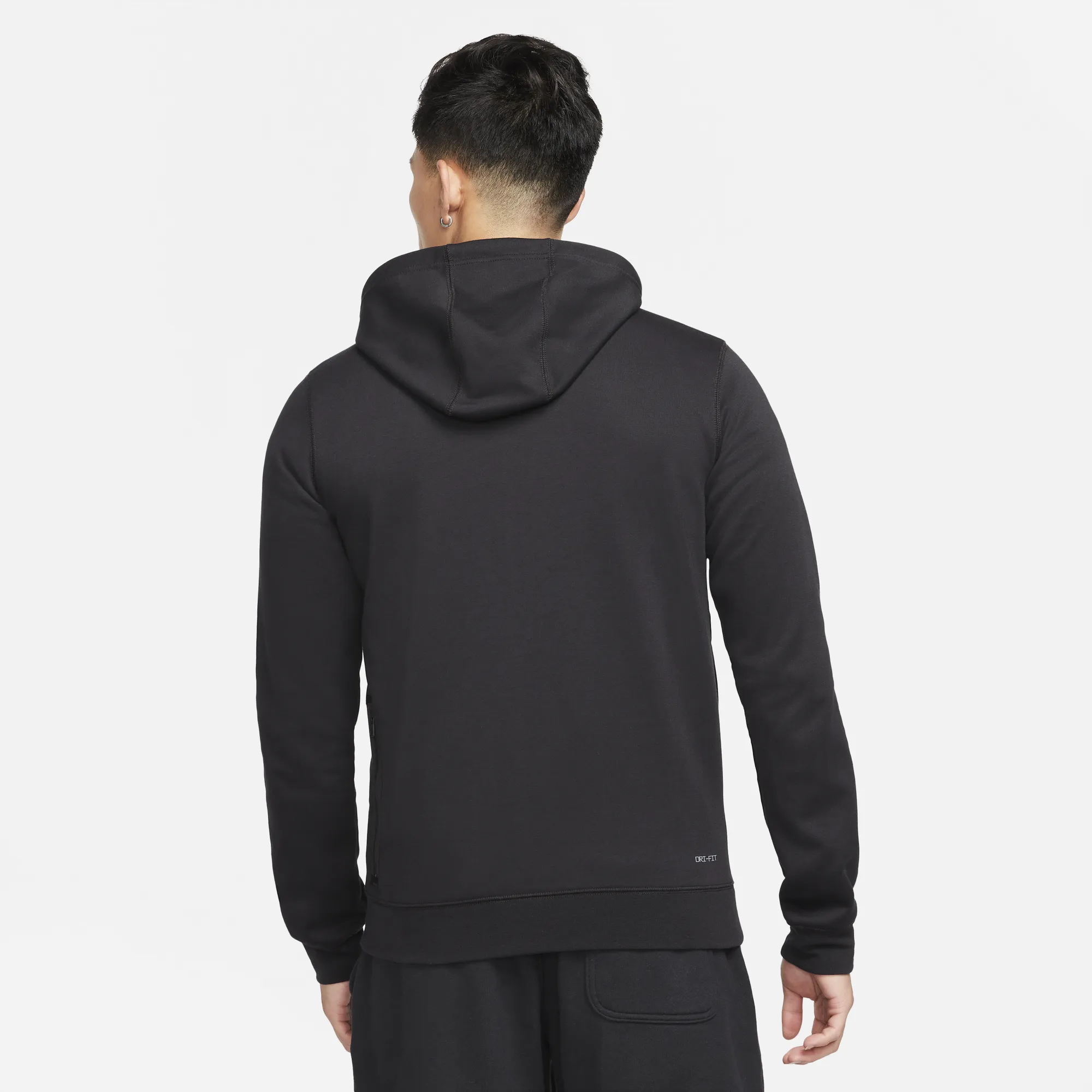 Air Jordan Mens Dri-Fit Air Fleece Full-Zip Hoodie 'Black'