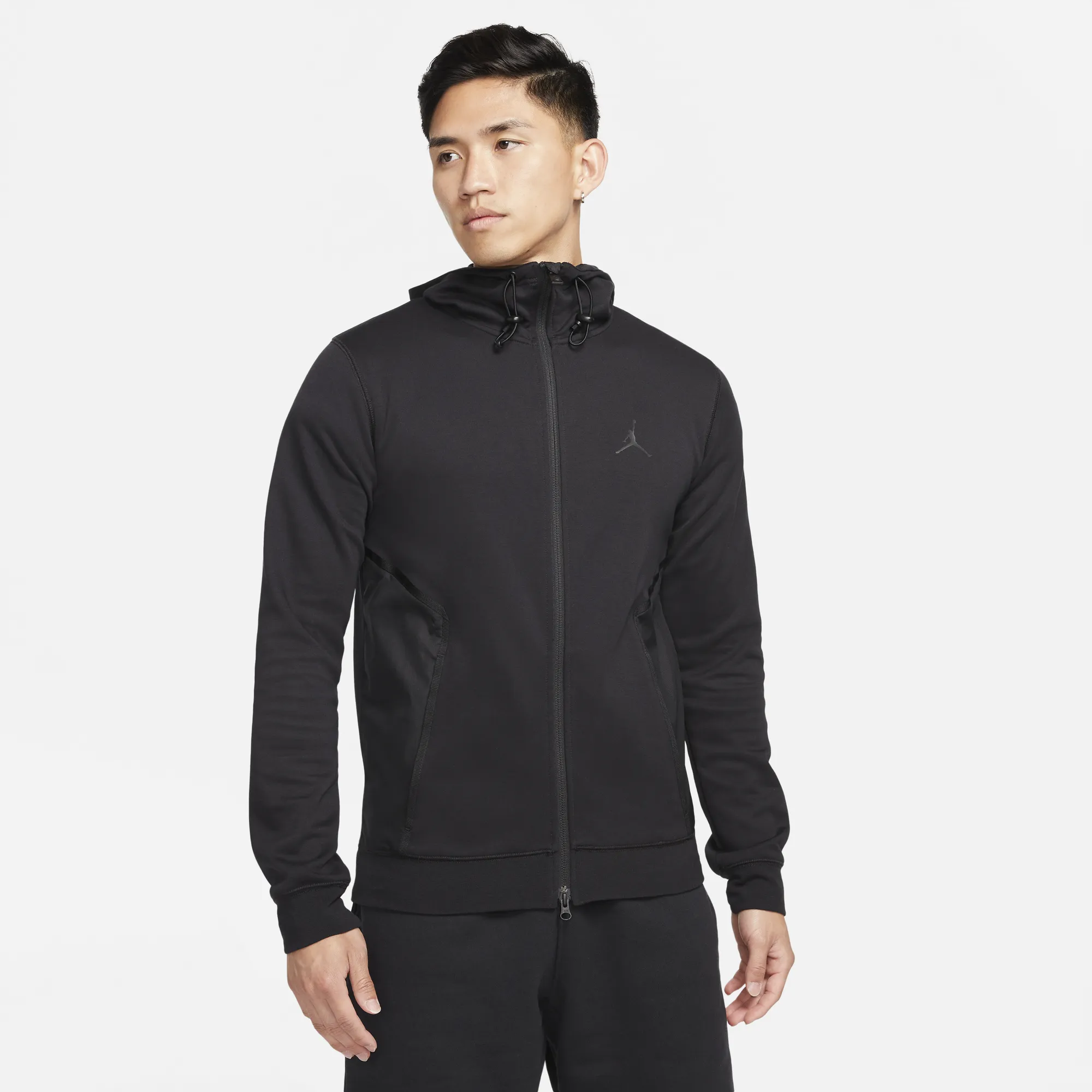 Air Jordan Mens Dri-Fit Air Fleece Full-Zip Hoodie 'Black'