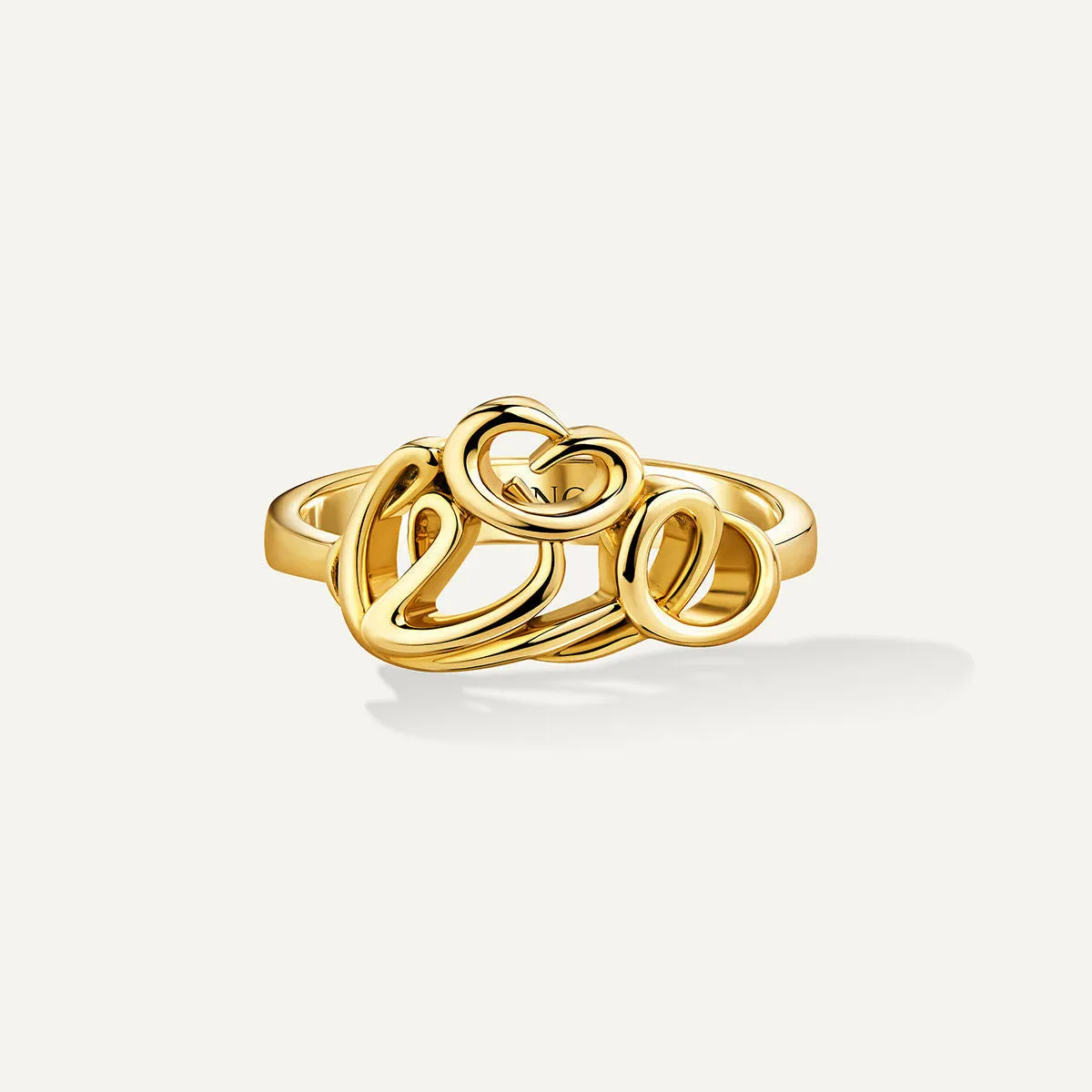 Allusia Love Detailed 18K Gold Ring