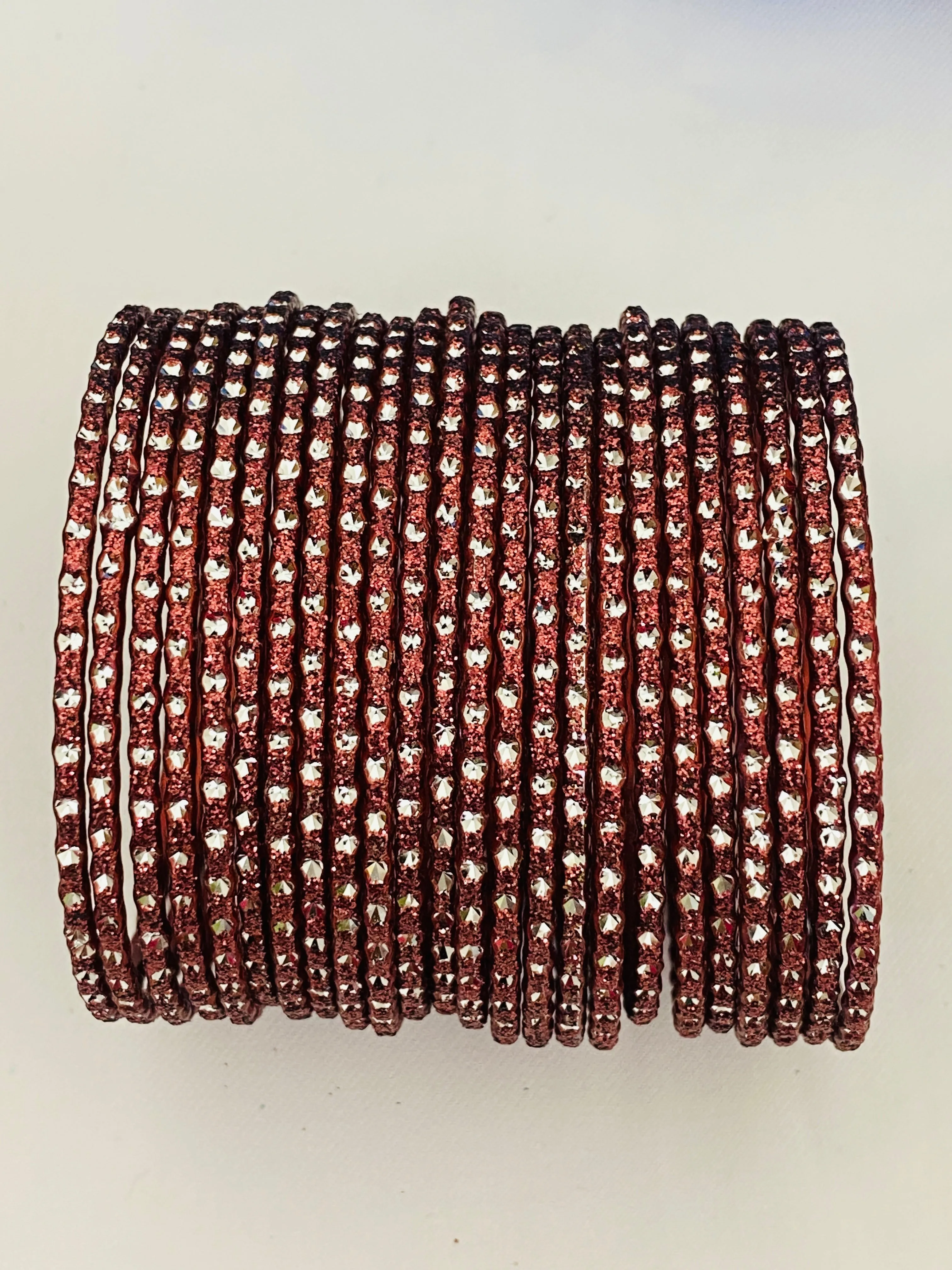 Attractive Brown Color Glitter Metal Bangles