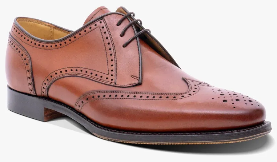 Barker Backwell Brogue Derby - Chestnut Calf