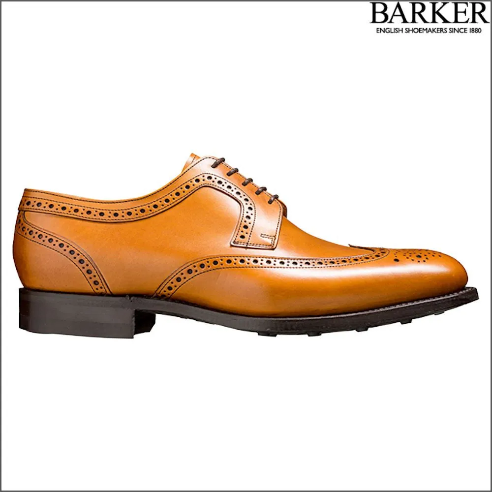 Barker Bath Cedar Calf Wingtip Brogue Size 6 Only<>