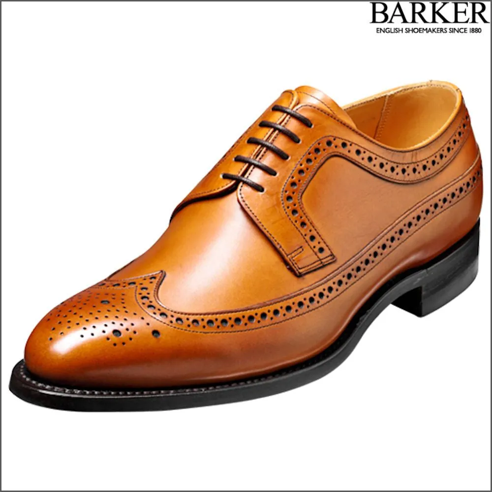 Barker Bath Cedar Calf Wingtip Brogue Size 6 Only<>