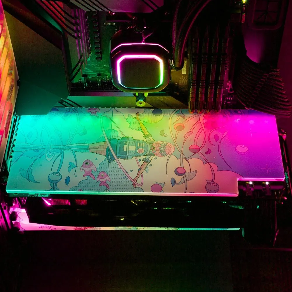 Blue Infinity RGB GPU Backplate