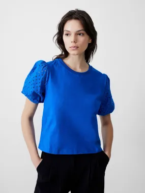 Broderie Sleeve Top