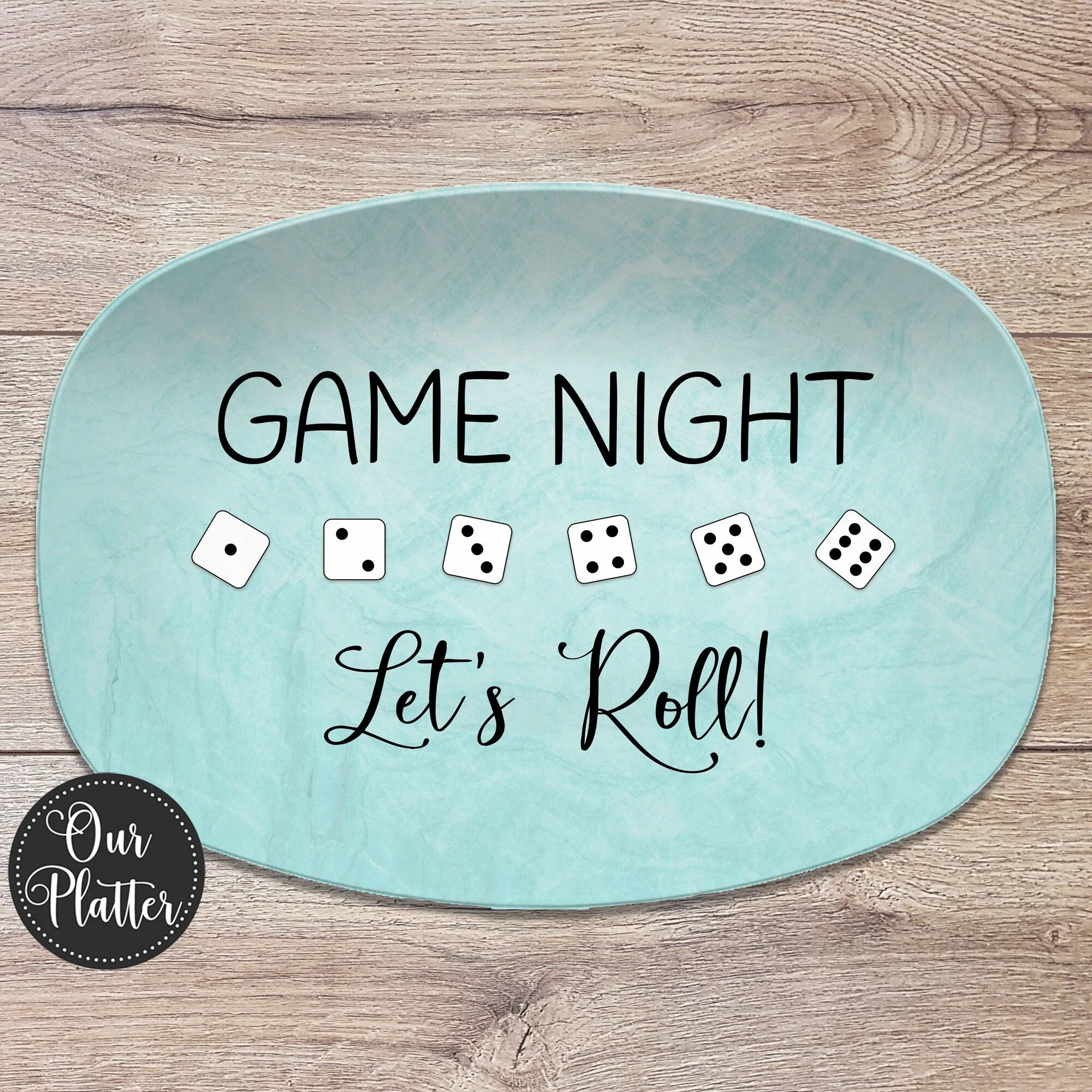 Bunco Game Night Dice Personalized Platter