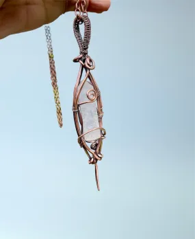 Clear Quartz Point Wire Wrapped Pendant