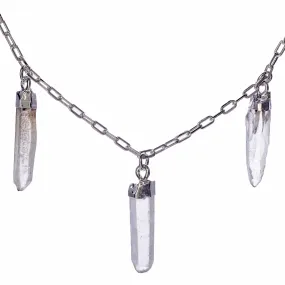 Clear Quartz Triple Point Necklace