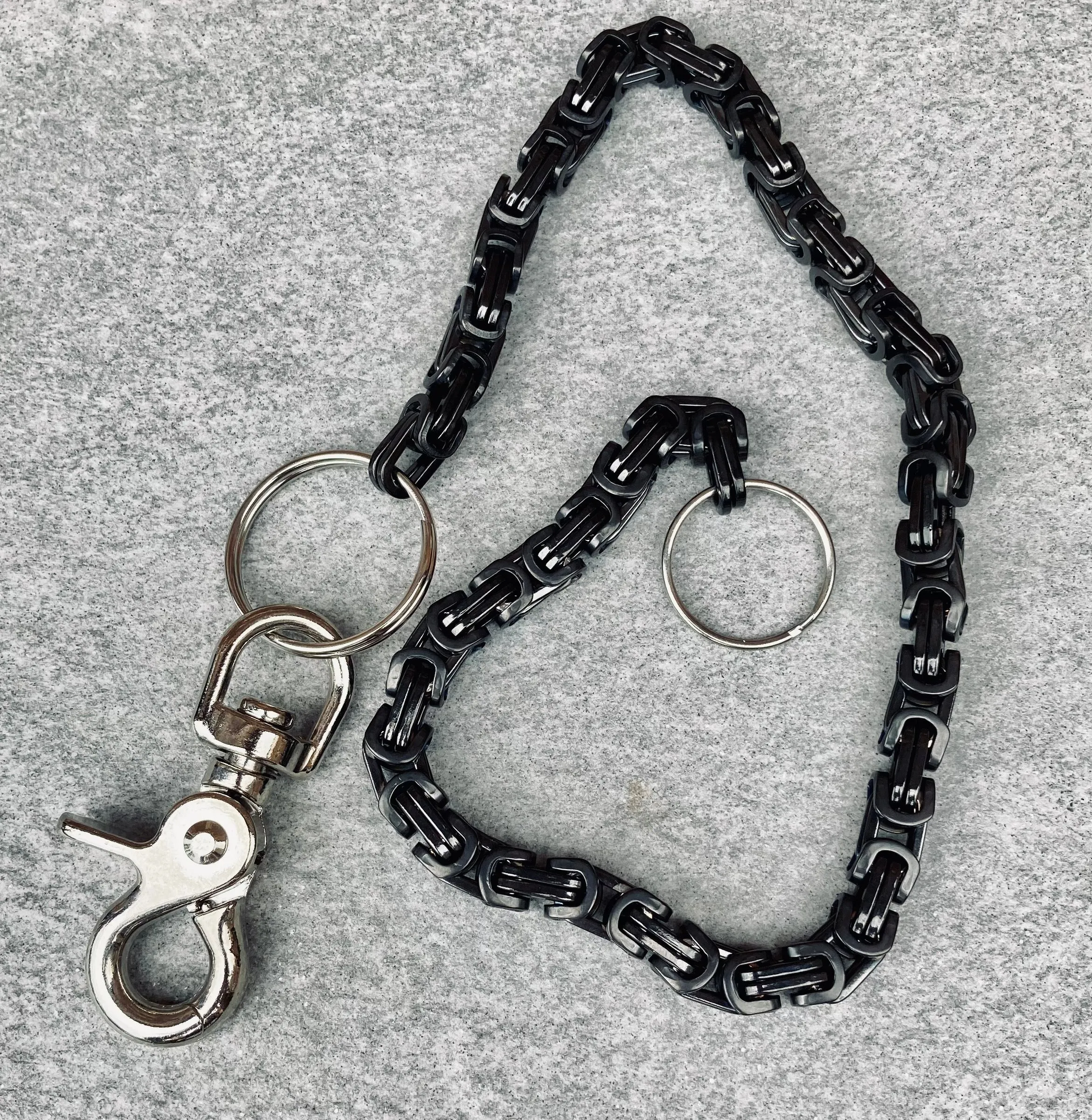 Daytona - Black - Wallet Chain Deluxe - 1/4 inch wide