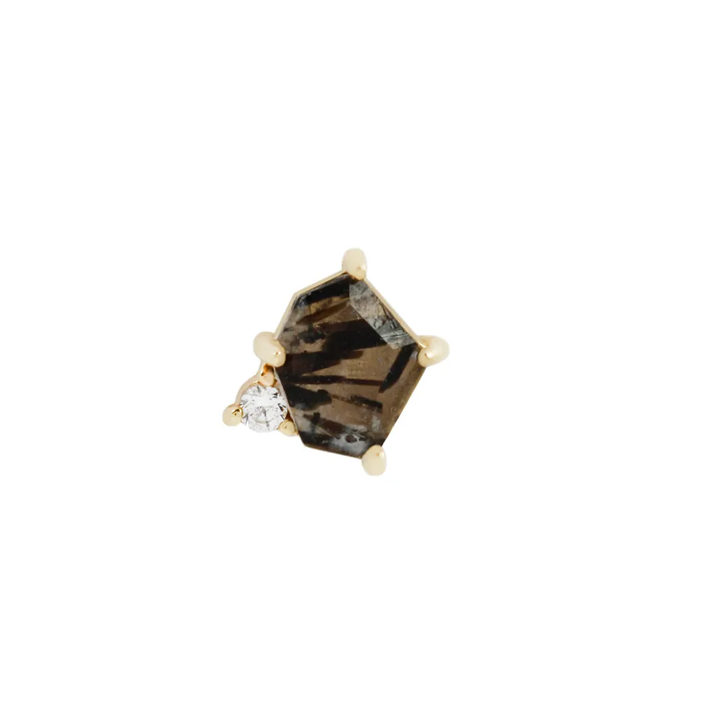 Elicit - Tourmalated Quartz   CZ - Threadless End