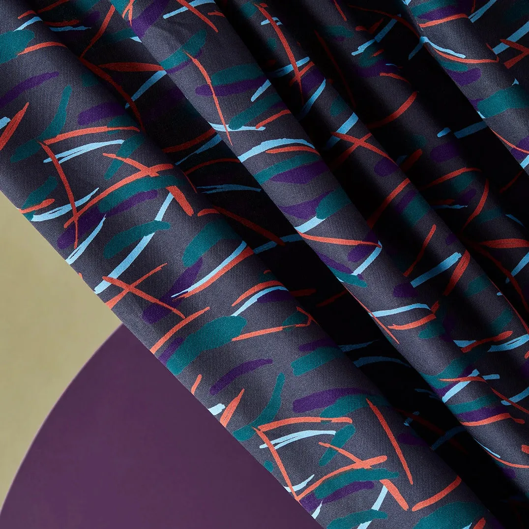 Fluid Viscose Twill Fabric in Fuji Night