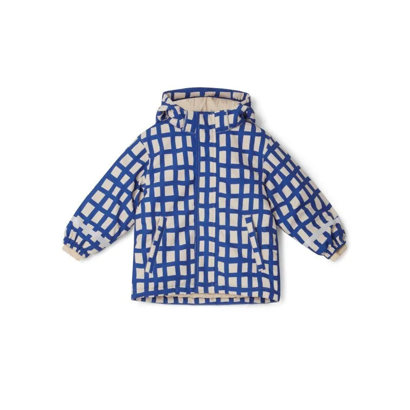 Garbo&Friends Plaid Cobalt Lined Rain Jacket