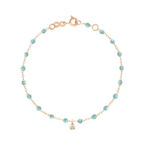 Gigi Supreme 1 Diamond Bracelet, Aqua, Rose Gold, 6.7"