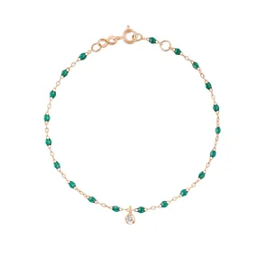 Gigi Supreme 1 Diamond Bracelet, Emerald, Rose Gold, 6.7"