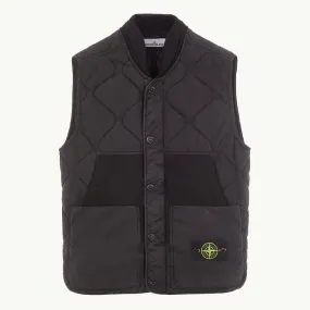 GILET QUILTED DOUBLE POCKET BLACK 2979