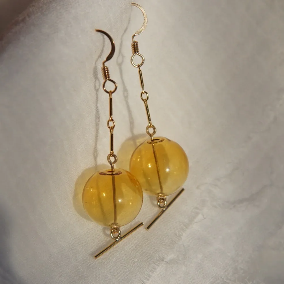 Glass Bubble Dangle Earrings