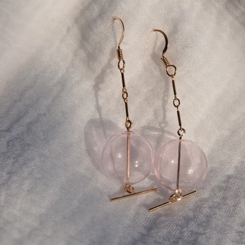 Glass Bubble Dangle Earrings