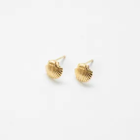 Gold Vermeil Shell Studs