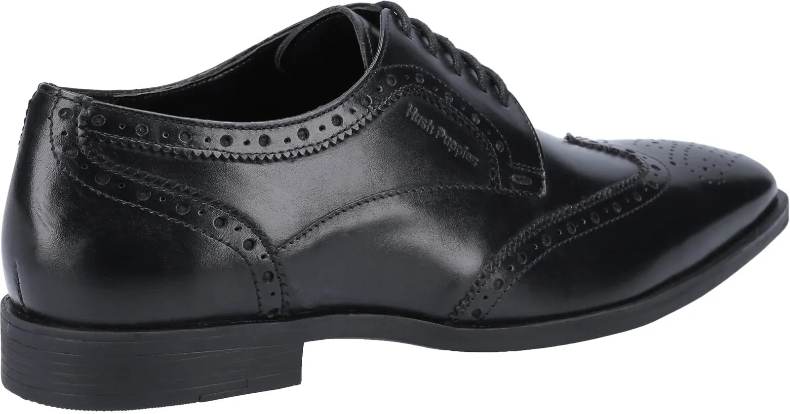 Hush Puppies Mens Brogues Smart Brogues Black Formal Shoes Leather