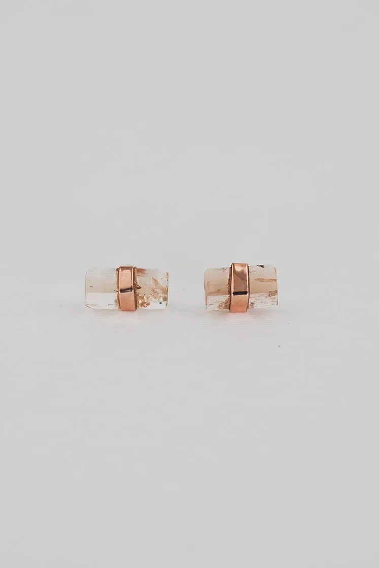 Imperial Topaz 14k Rose Gold Studs