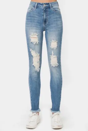 JP5526 Denim pant distressed skinny