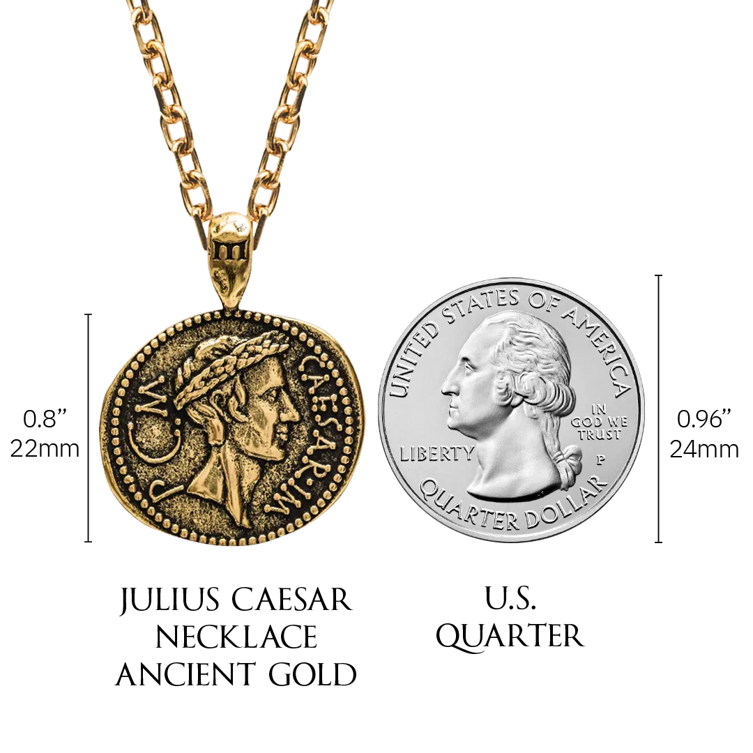 Julius Caesar Pendant - Ancient Gold