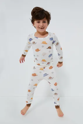 Kids Cowboy Hats Lounge Wear Set