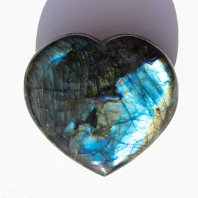 Labradorite - Heart, Blue Flash