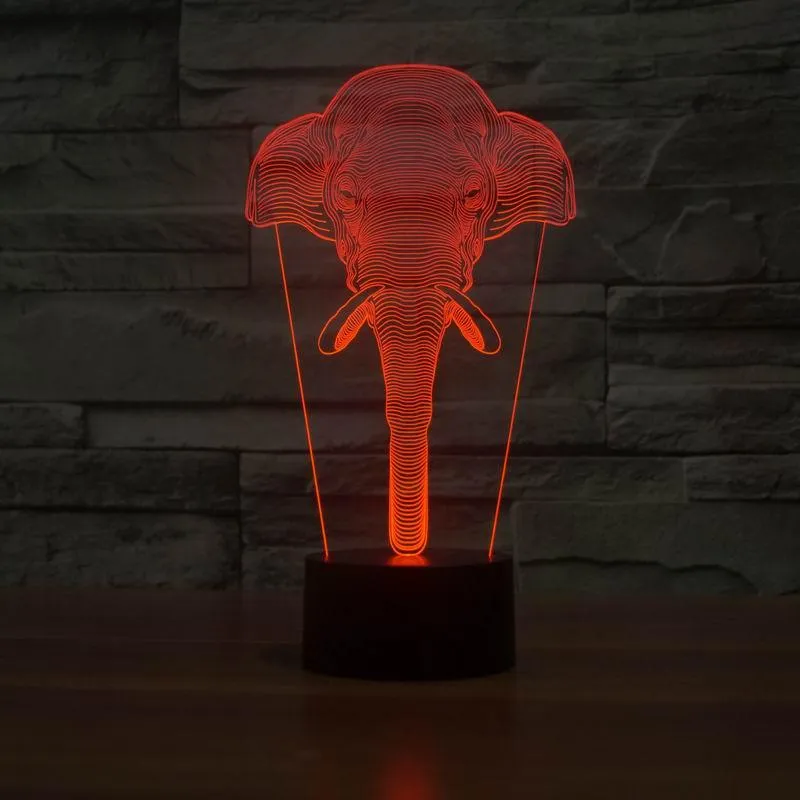 Limited Edition 3D Hologram Elephant LED Lamp