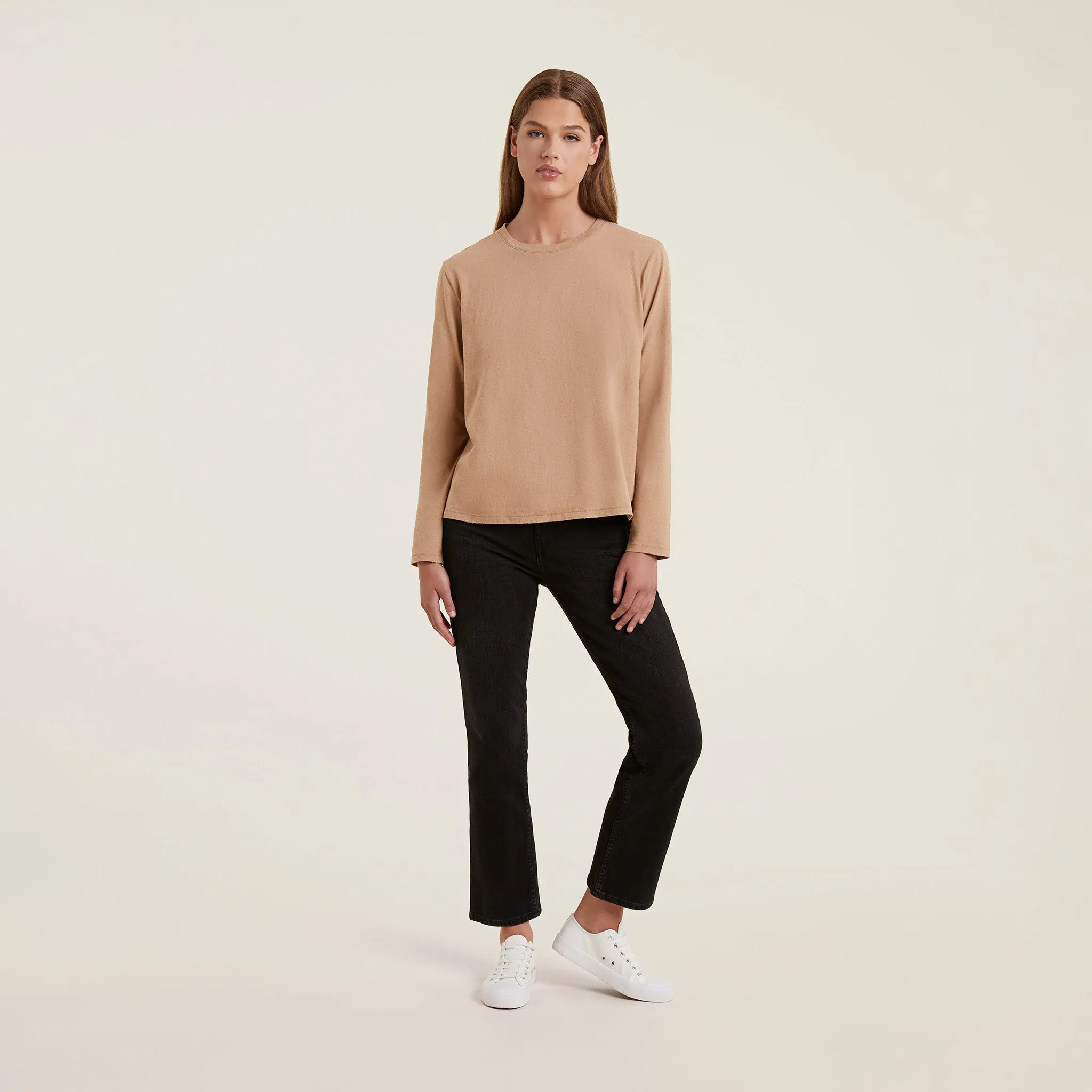 Long Sleeve Everyday T-Shirt | Cinnamon