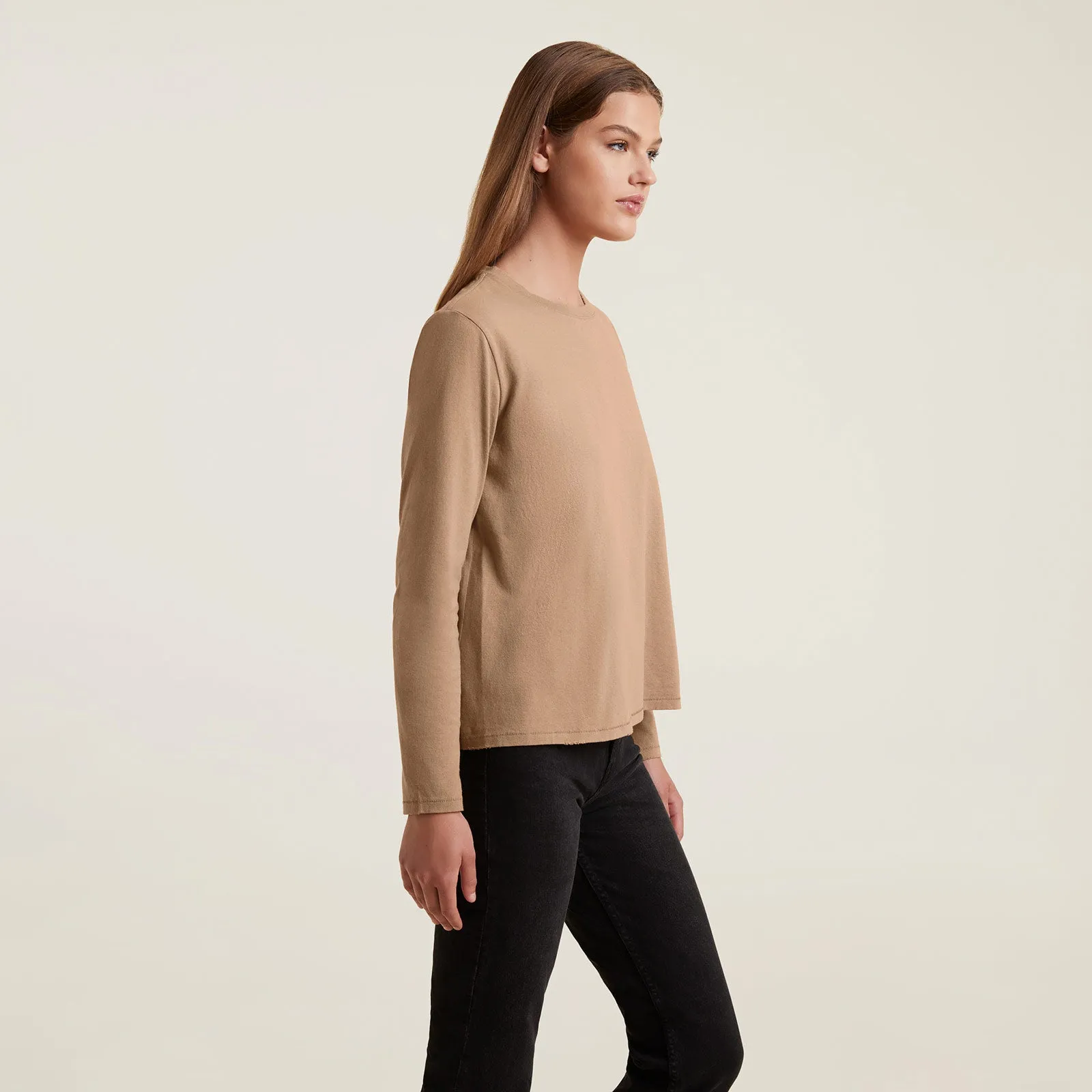 Long Sleeve Everyday T-Shirt | Cinnamon