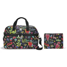 Love Scribble Round Tripper Duffel