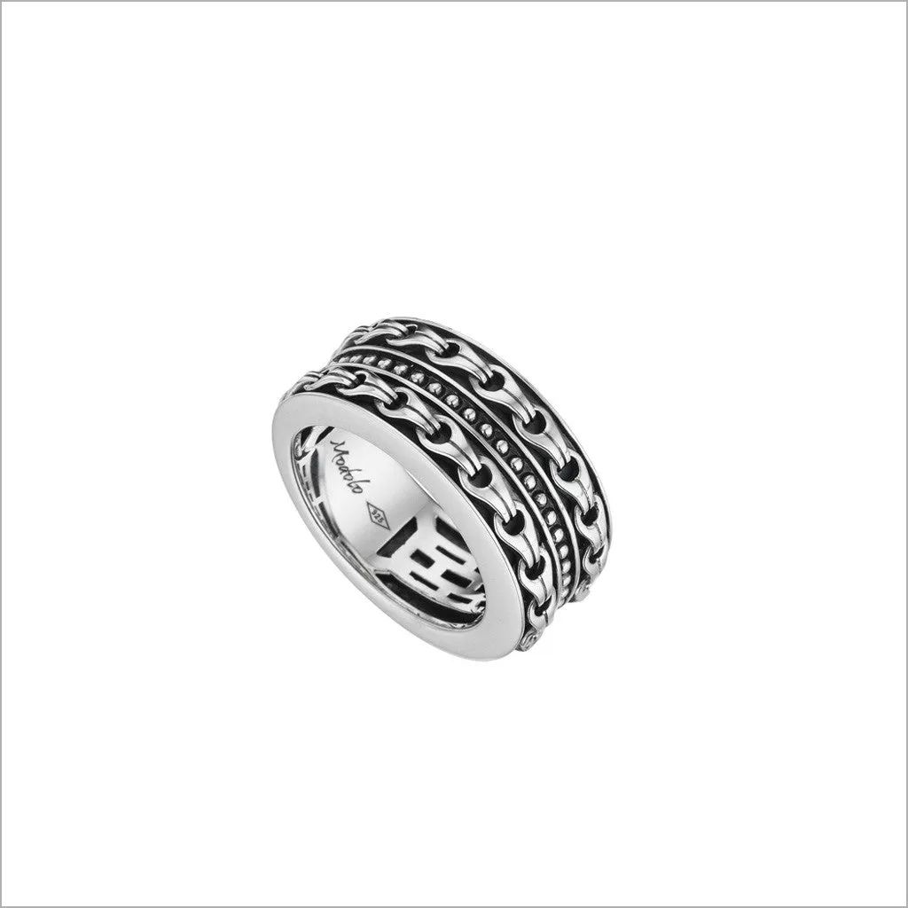 Men's Centauro Design Milgrain Sterling Silver Ring