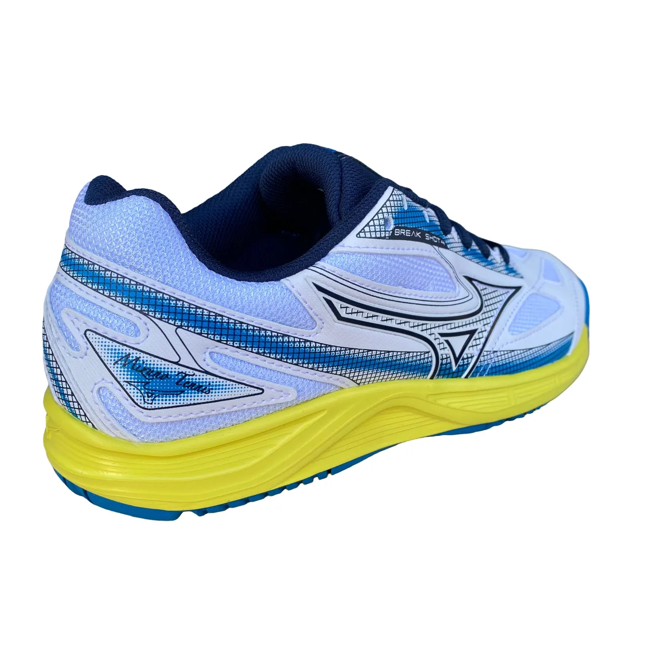 Mizuno men's tennis shoe Break Shot 4 AC 61GA234015 white-yellow-light blue