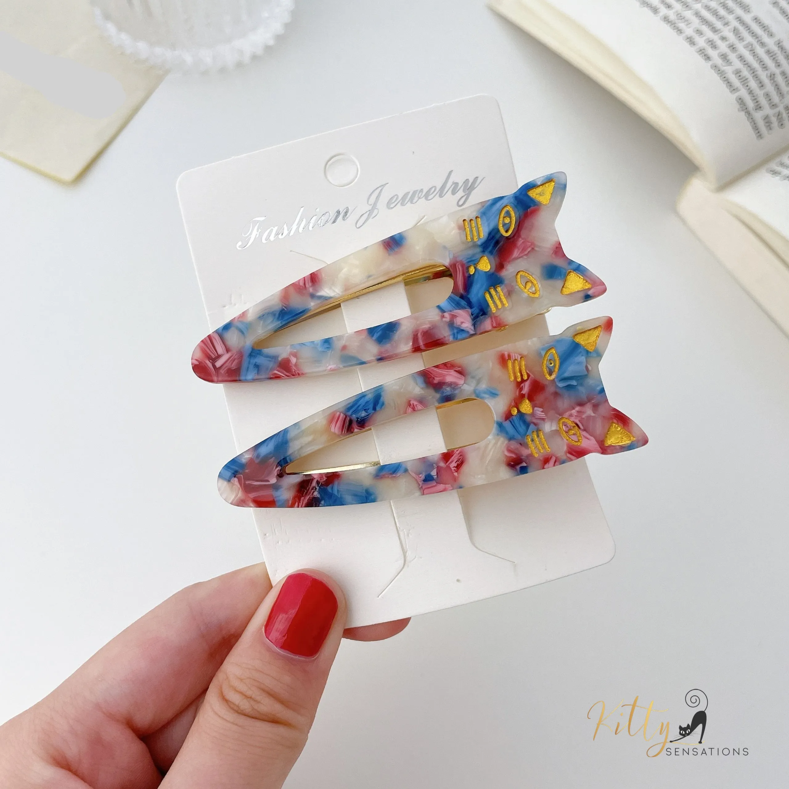 Multicolor Cat Hair Clips